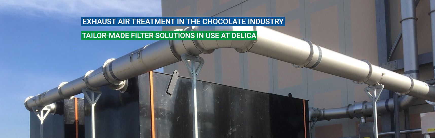 Exhaust air treatment in the chocolate industry